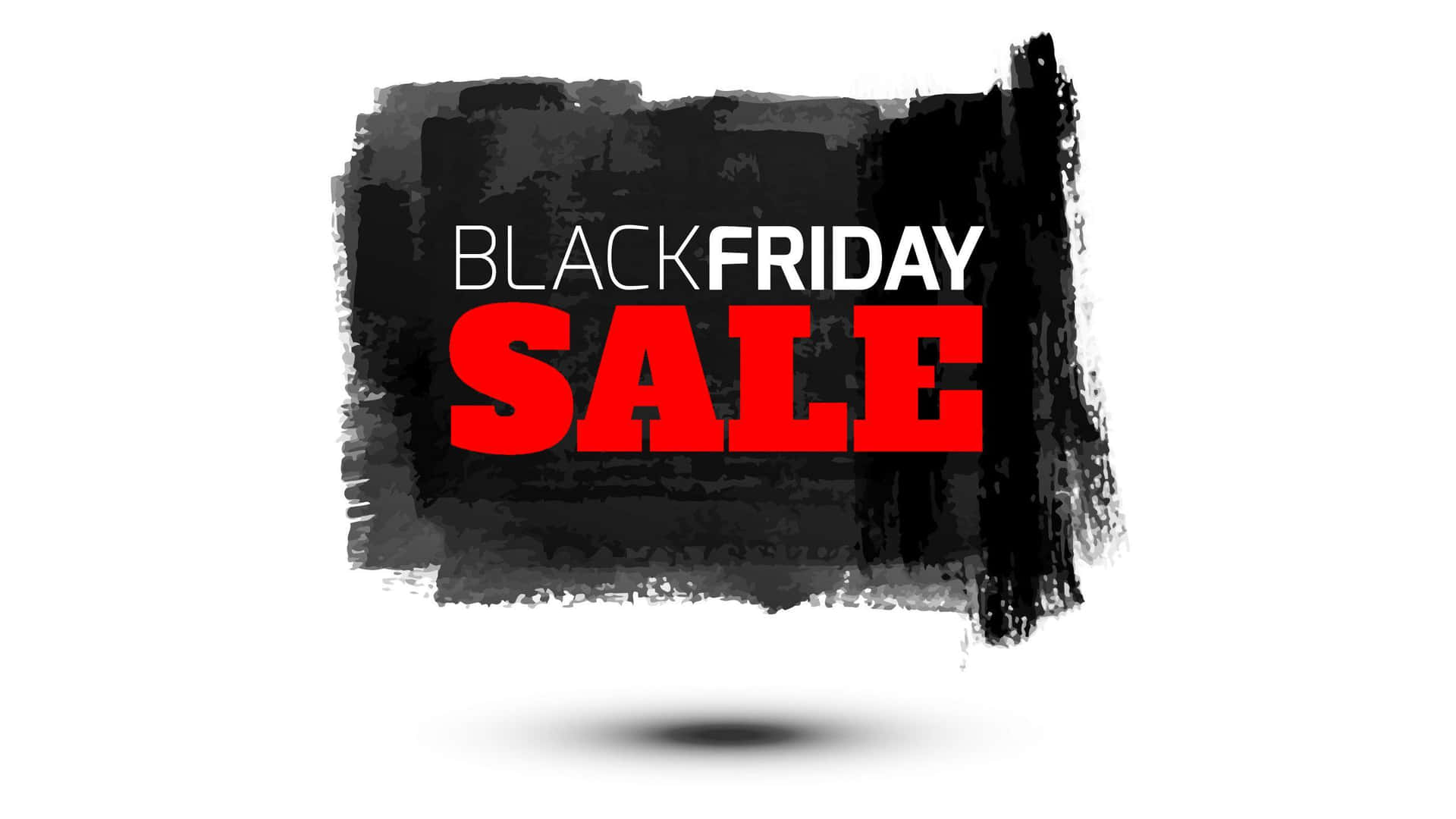 Black Friday Sale Sign With Red Brush Strokes
