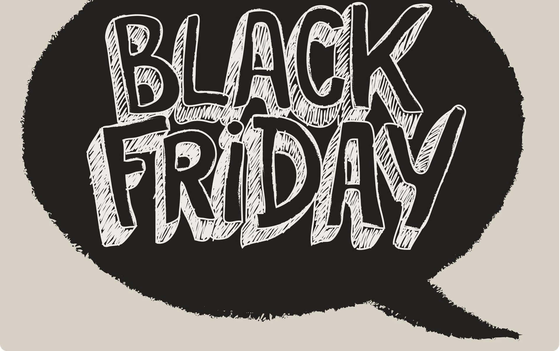 Black Friday Speech Bubble With Black Lettering