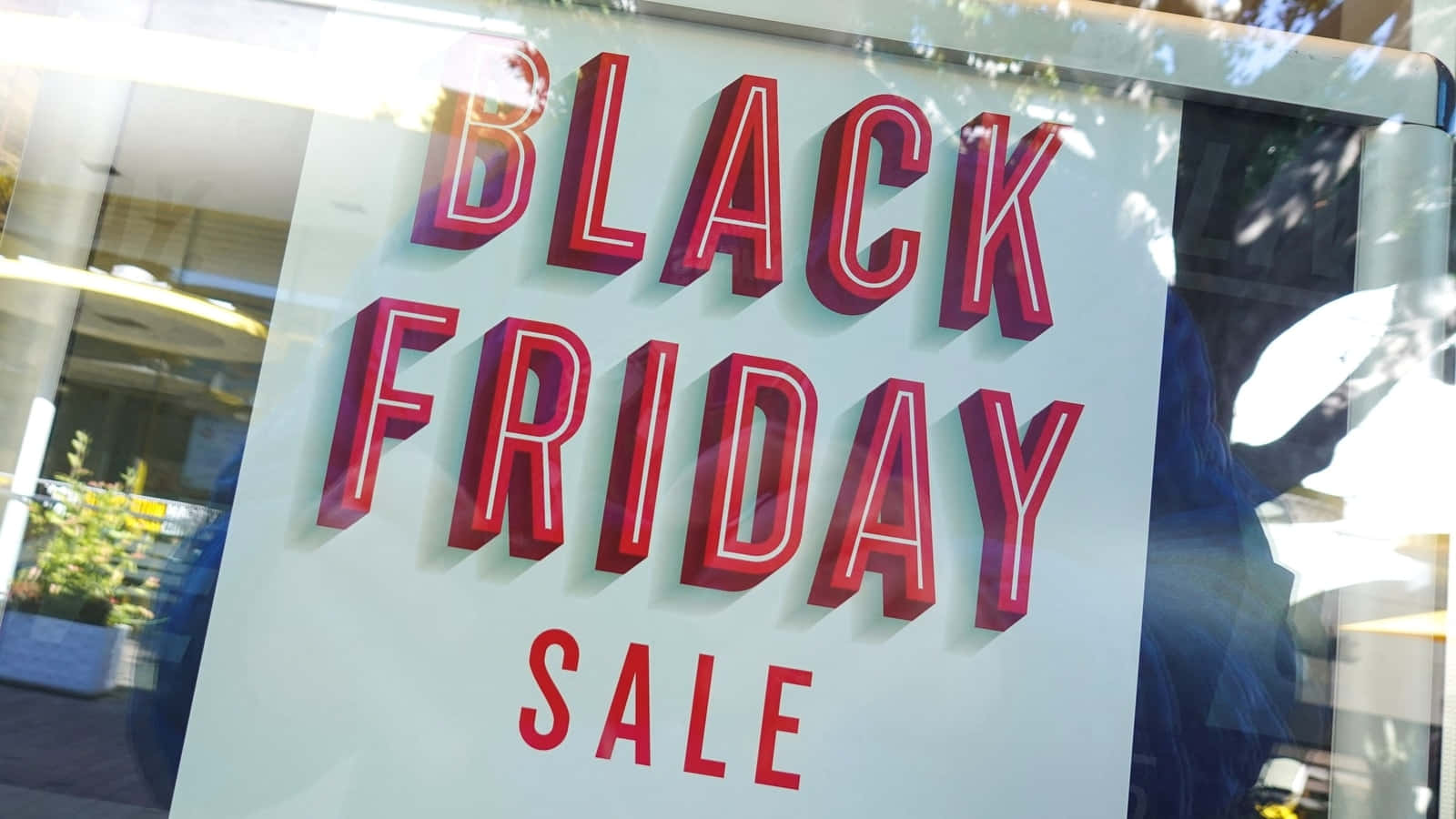 Black Friday Sale Sign In A Store Window