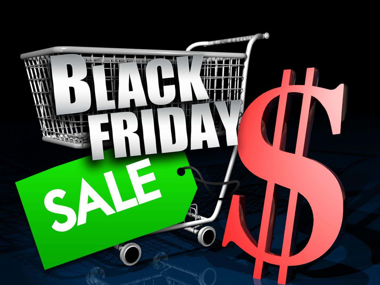 Blackfriday Sale Mit Einkaufswagen Und Dollarzeichen
