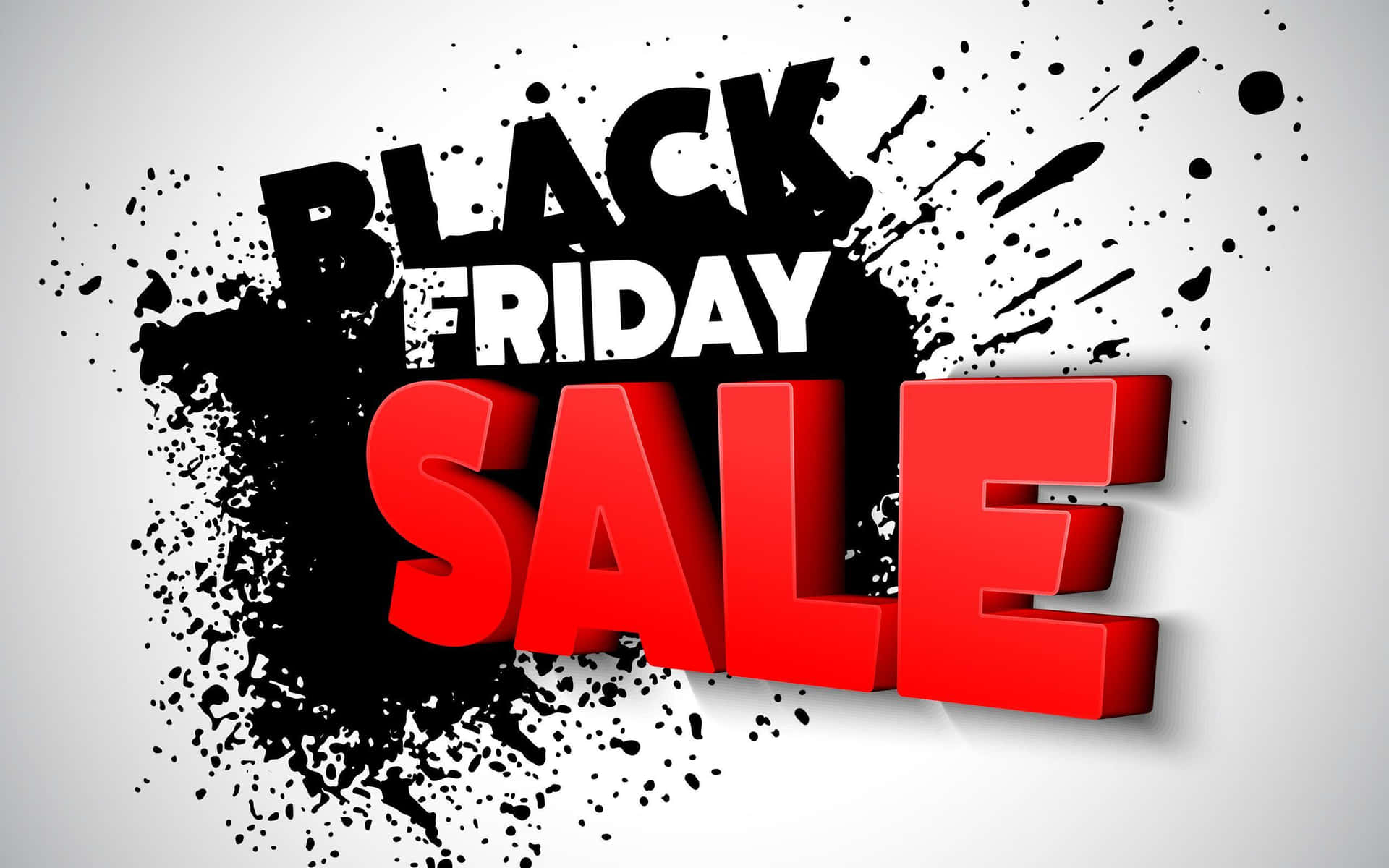 Black Friday Sale Sign With Red Splatters