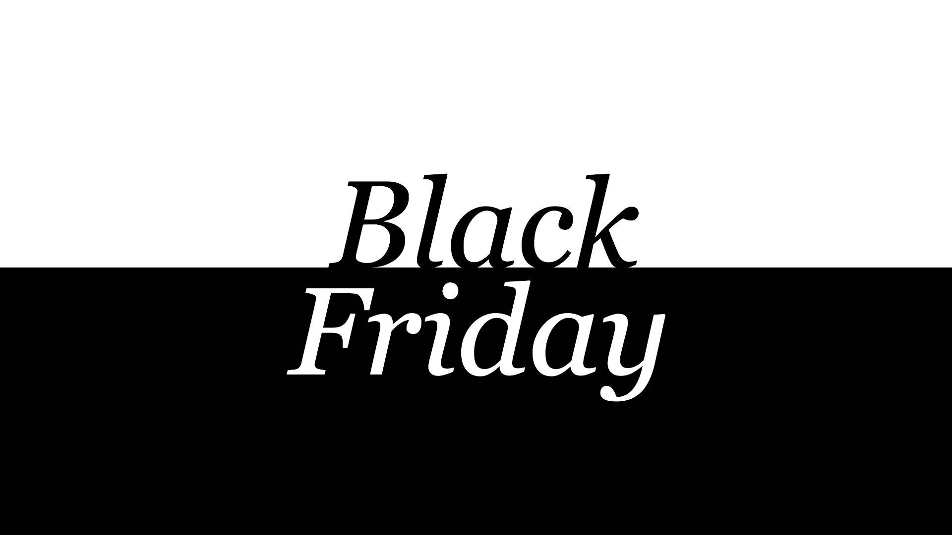 Black Friday Impactful Shopping Discounts in Black and White Wallpaper