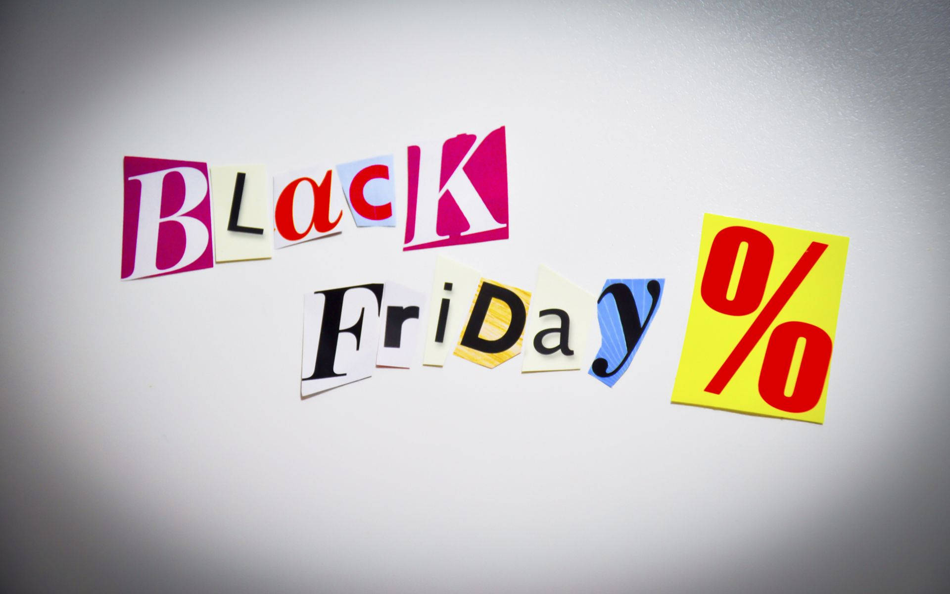 Black Friday Cut Out Letters Wallpaper