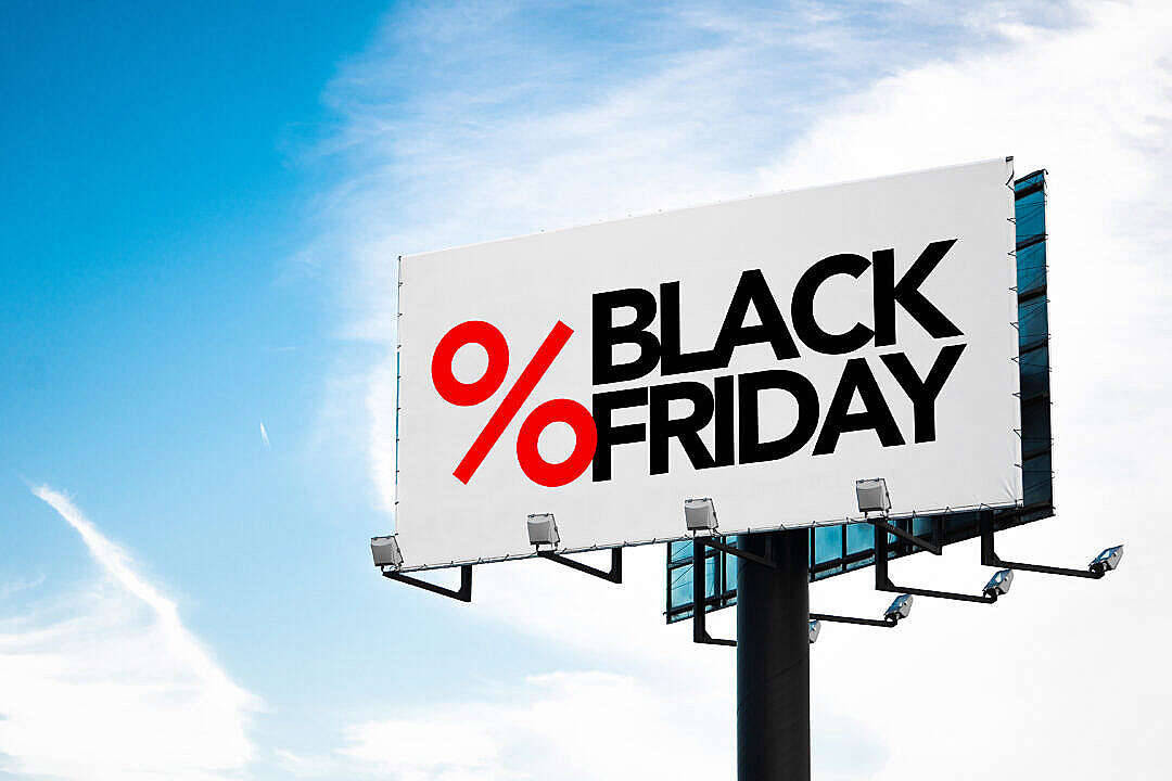 Caption: "Black Friday Discount Billboard" Wallpaper