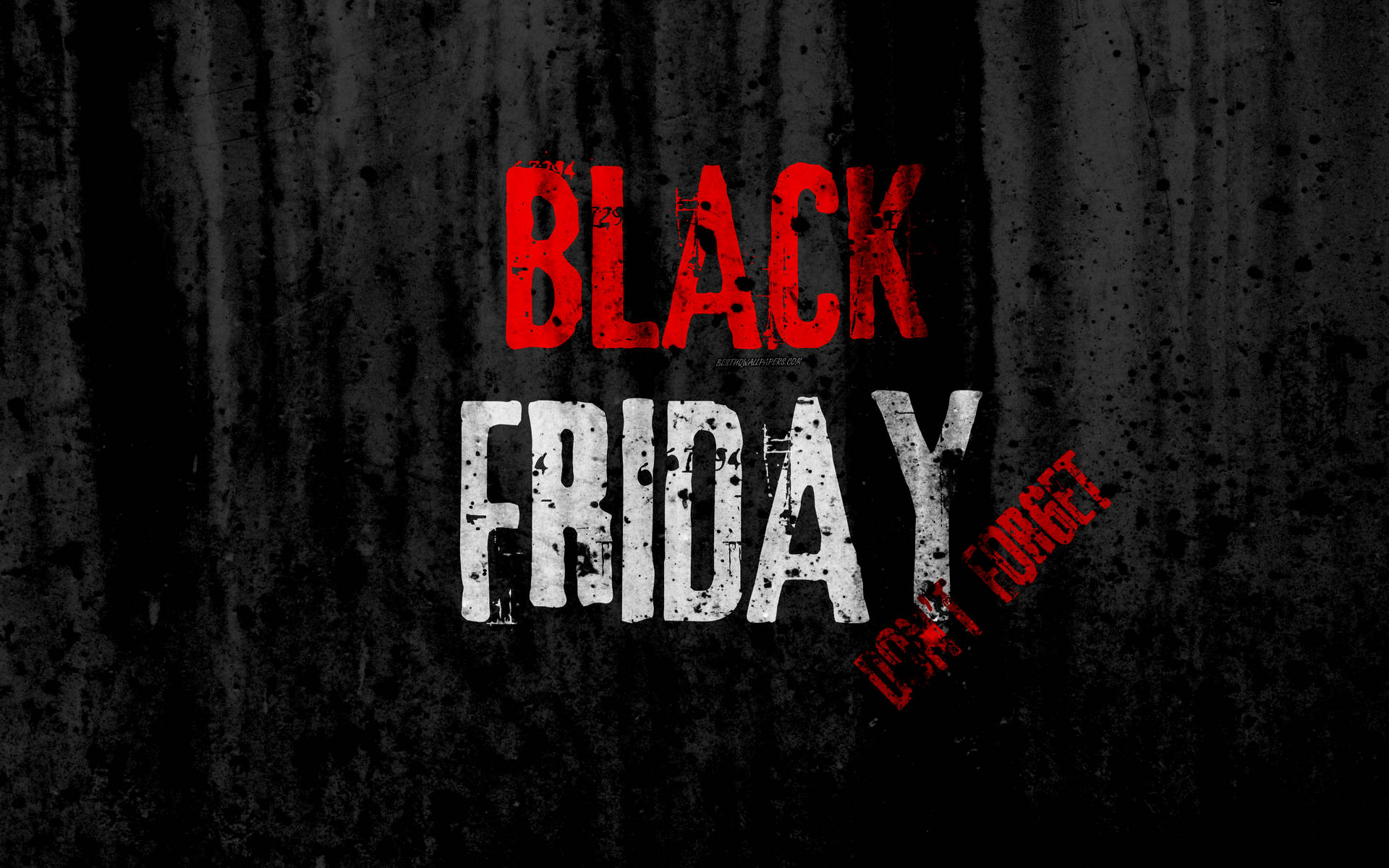 Excitement of Black Friday Deals Unveiled in Striking Grunge Poster Wallpaper