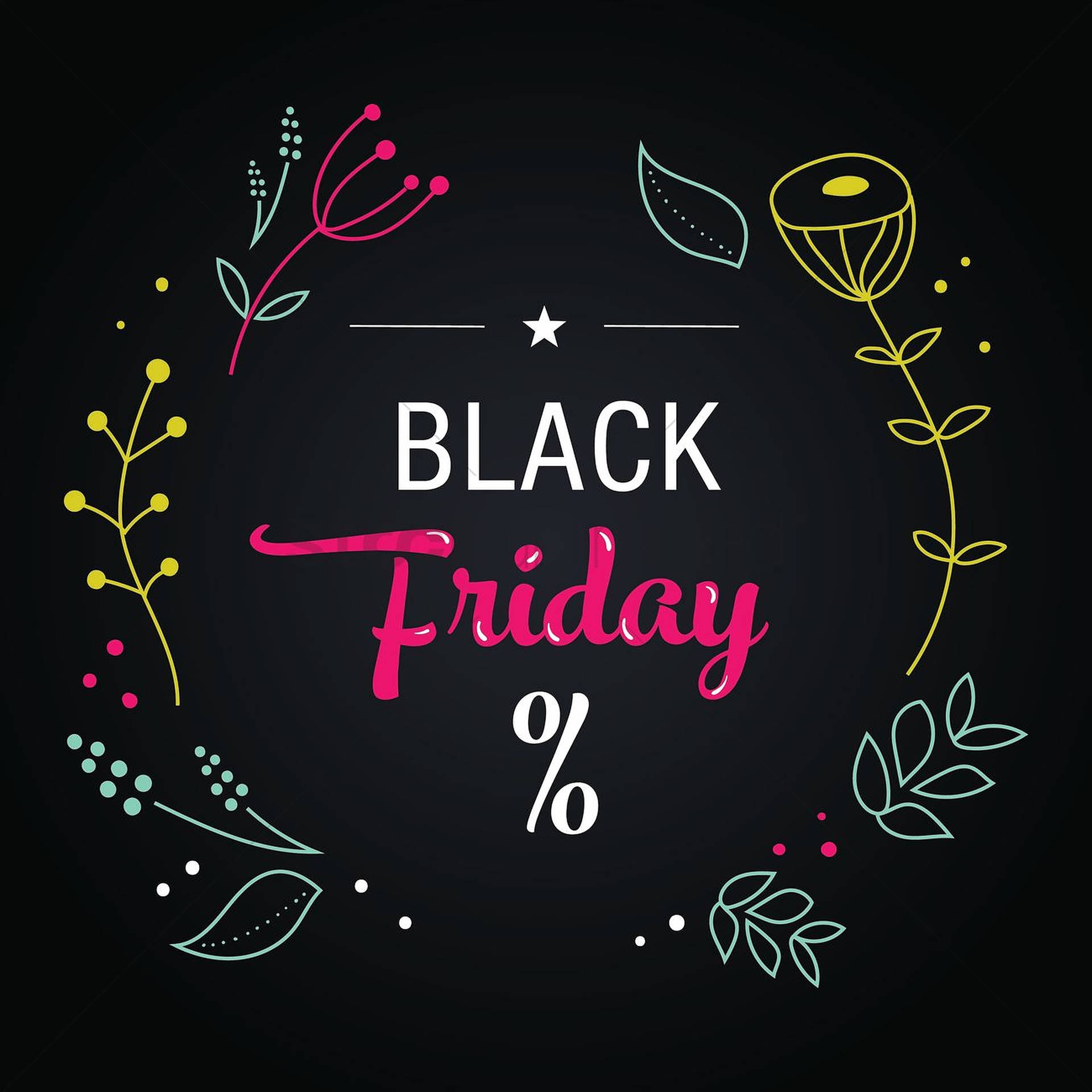 Black Friday Percentage Wallpaper