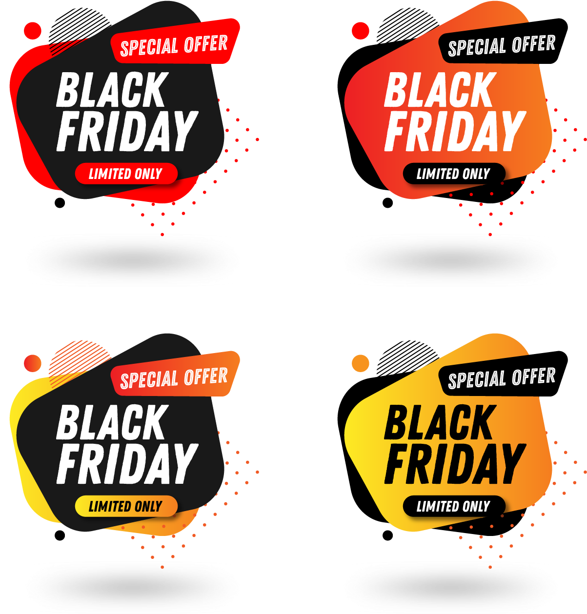 Black Friday Special Offer Banners PNG