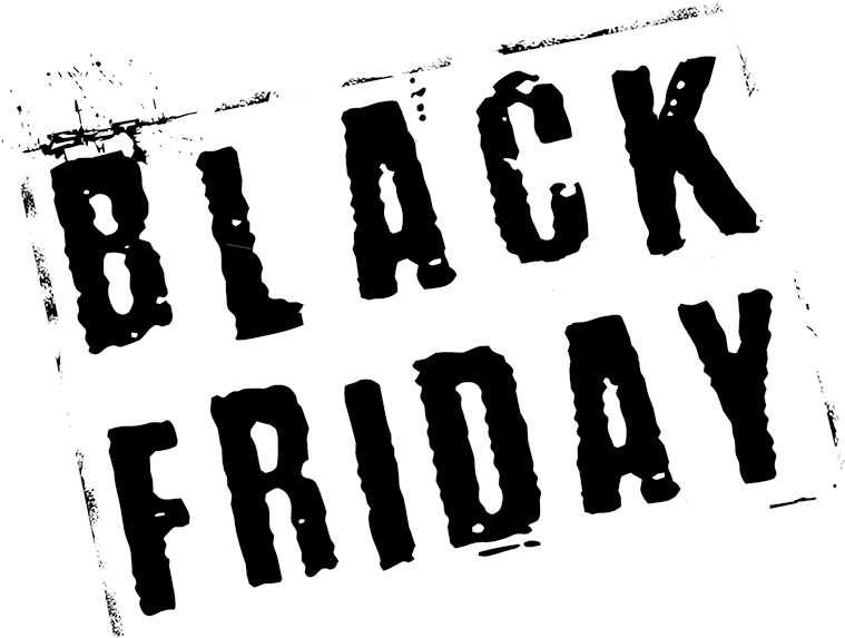 Black Friday Stamp Style Graphic PNG