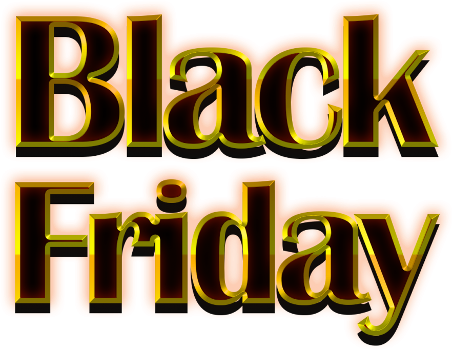 Black Friday3 D Text Graphic PNG