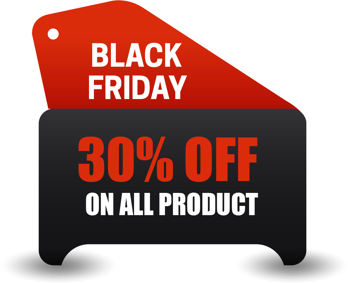 Black Friday30 Percent Discount Tag PNG