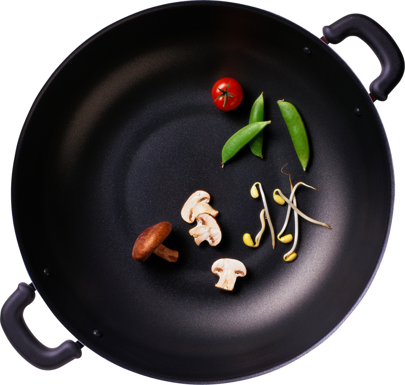 Black Frying Panwith Vegetables PNG