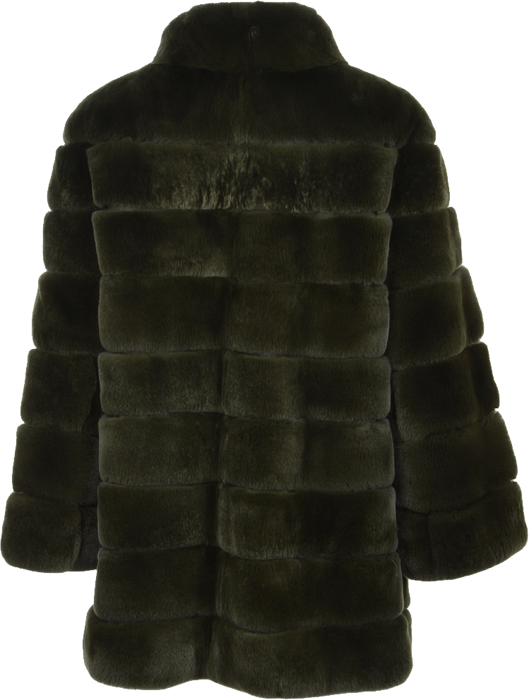 Black Fur Coat Product Image PNG