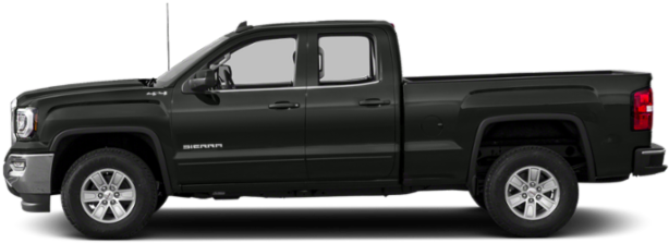 Black G M C Sierra Pickup Truck Side View PNG