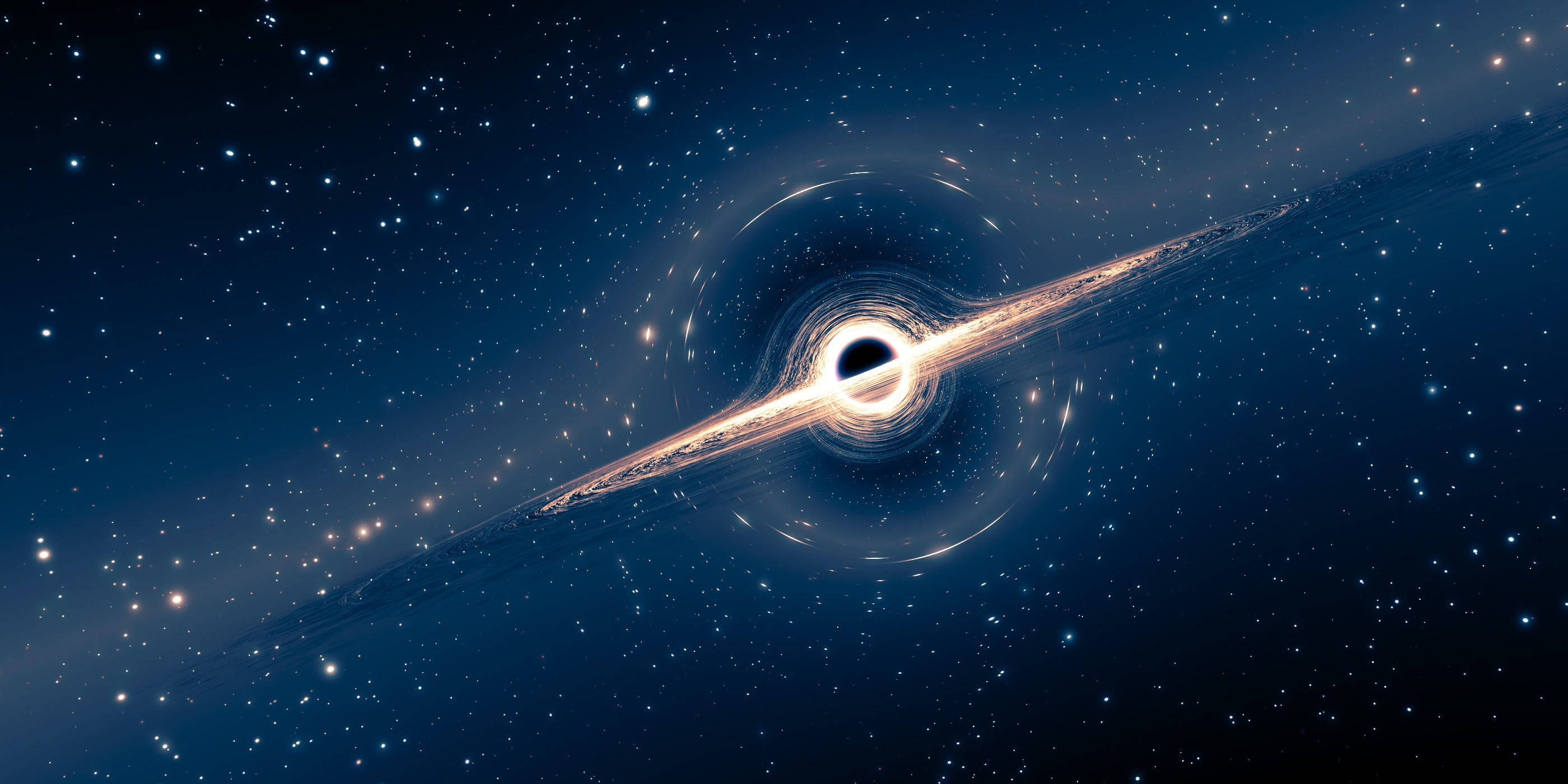 Black Galaxy Black Hole Distortion Wallpaper