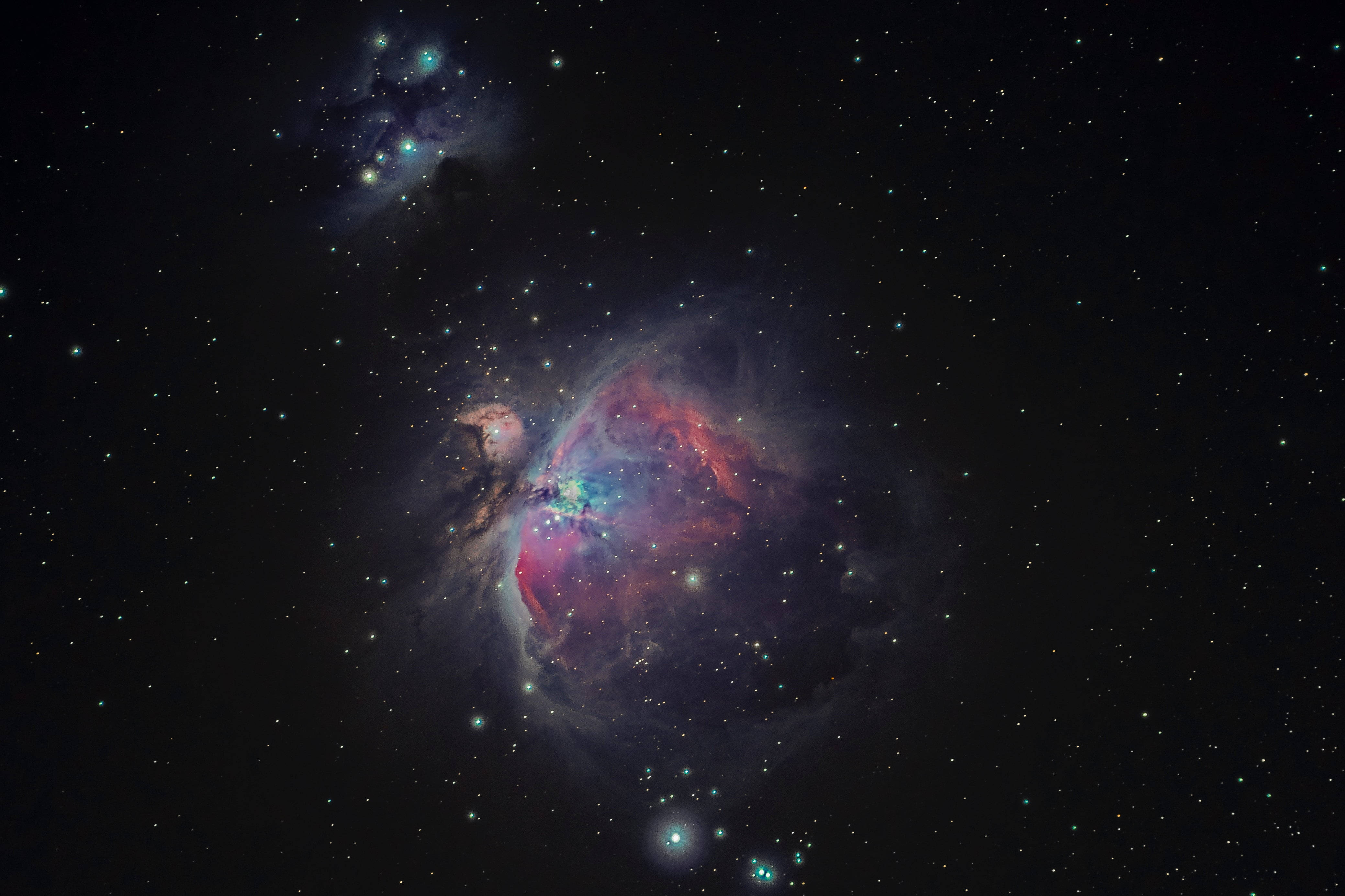 Black Galaxy Colorful Nebula Wallpaper