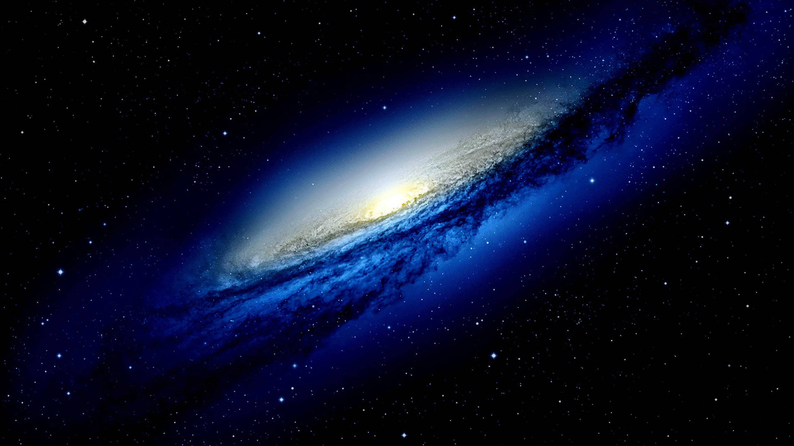 Galaxianegra Brillando En Azul. Fondo de pantalla
