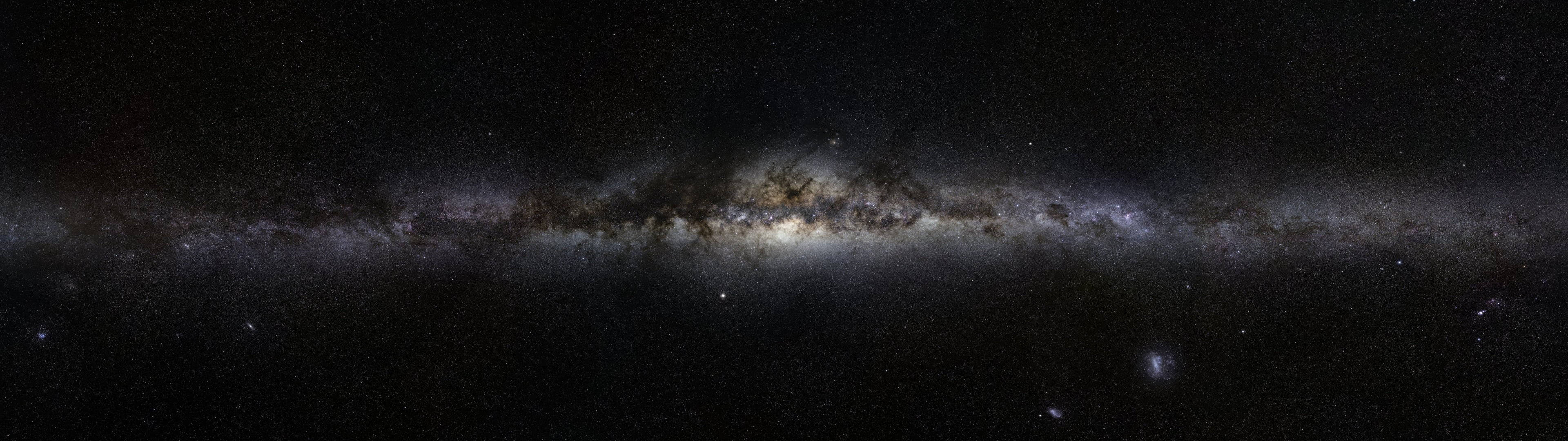 Black Galaxy Milky Way Side Wallpaper