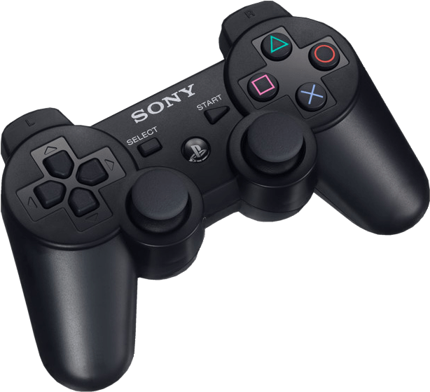 Black Game Controller Isolated PNG