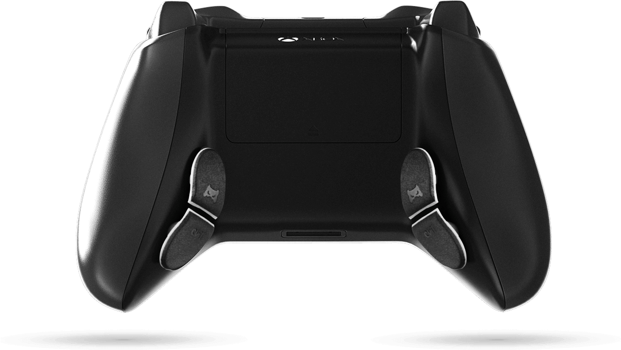 Download Black Game Controller Rear View | Wallpapers.com