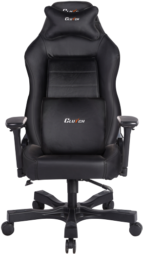 Black Gaming Chair Ergonomic Design PNG