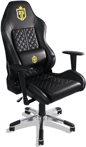 Black Gaming Chair Thunder Logo PNG