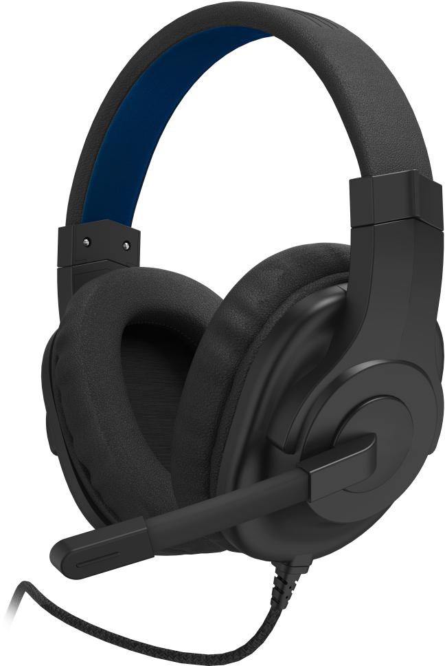 Black Gaming Headsetwith Microphone PNG