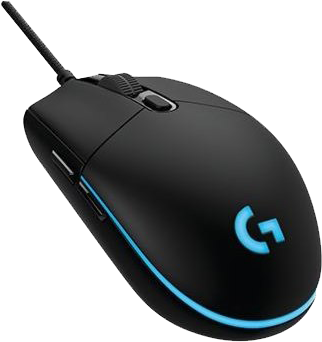 Black Gaming Mousewith Logo PNG