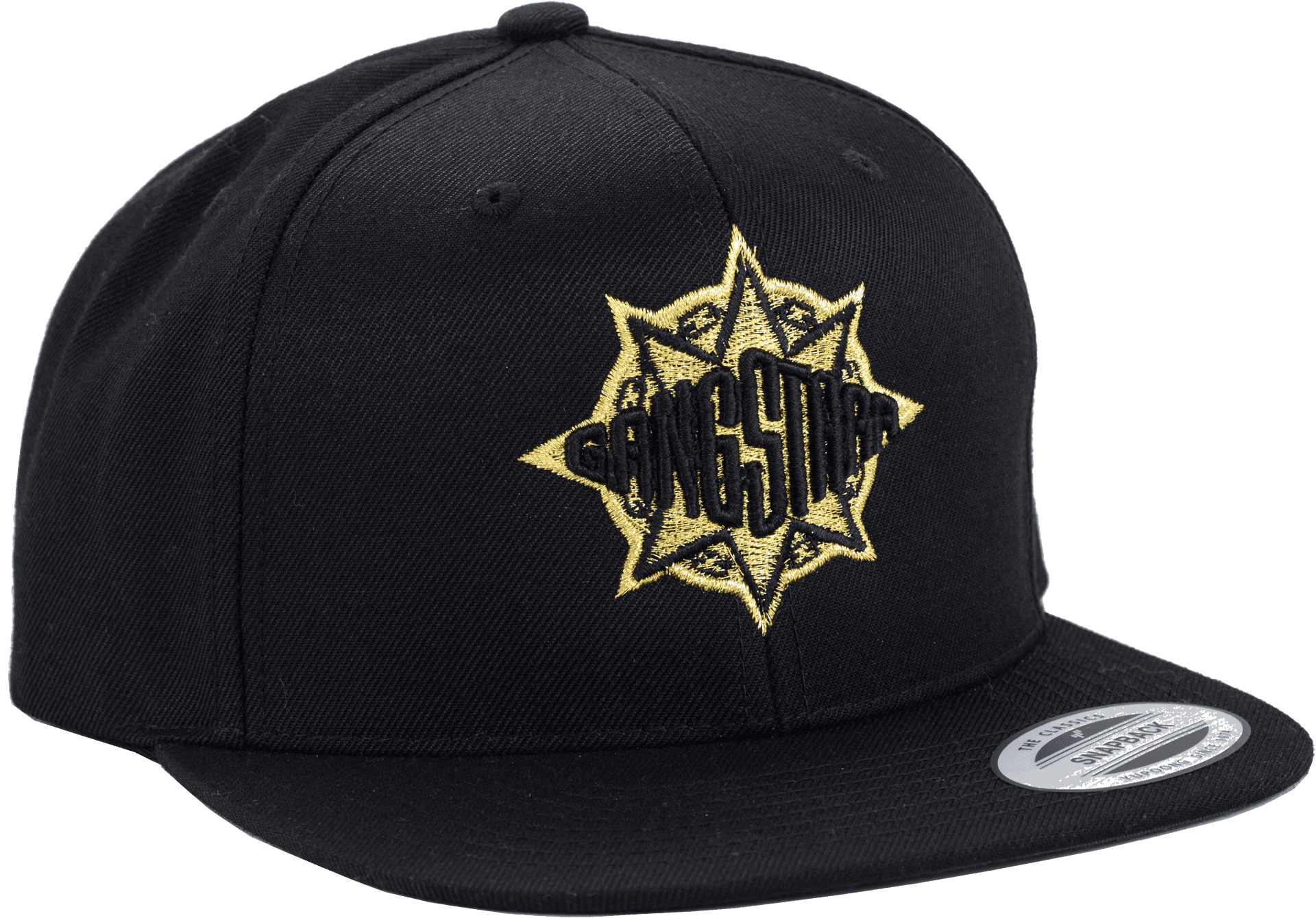 Black Gangsta Star Baseball Cap PNG