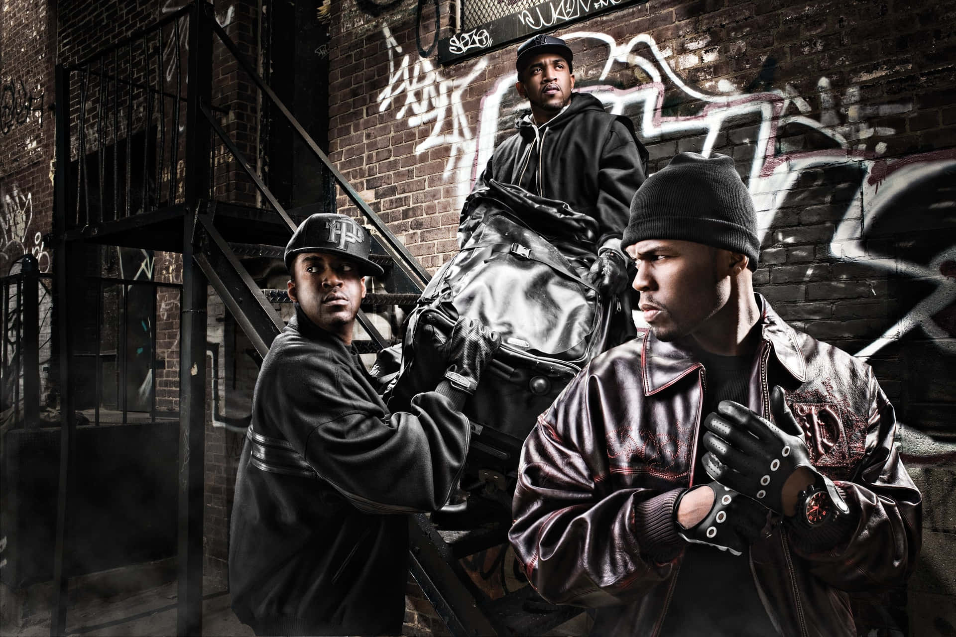 Men In Black Gangster Jackets Wallpaper