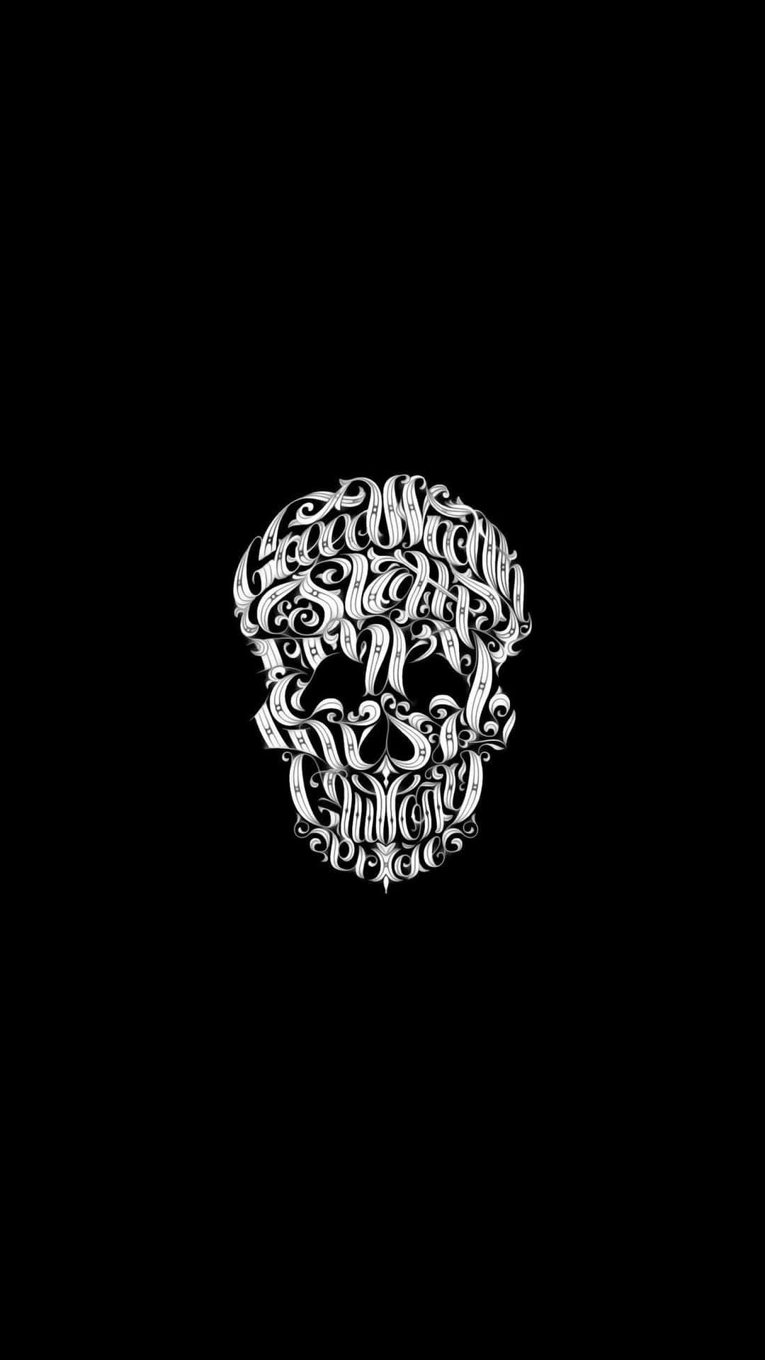 A Skull With A Black Background Wallpaper