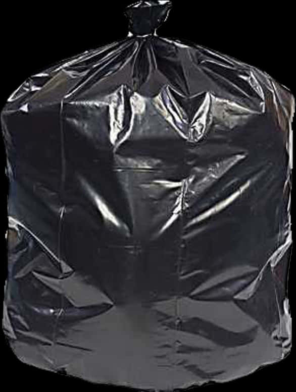 Black Garbage Bag Tied Closed PNG