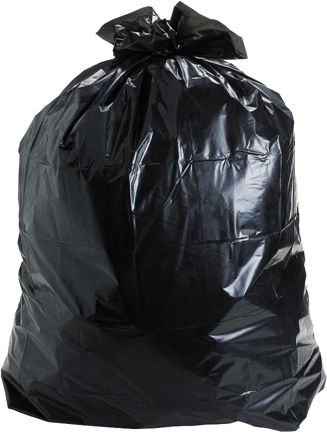 Black Garbage Bag Tied Closed PNG