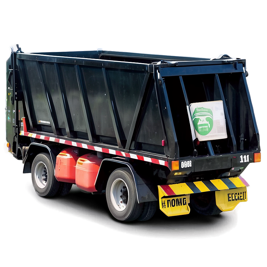 Black Garbage Truck Png 4 PNG