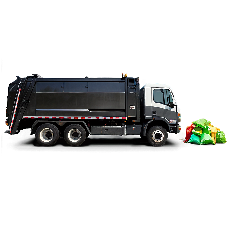 Black Garbage Truck Png Vwb PNG