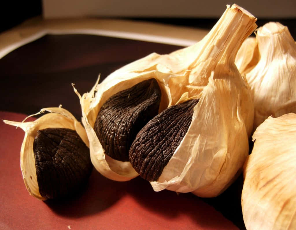 Delicious Black Garlic - a Healthy Superfood Wallpaper