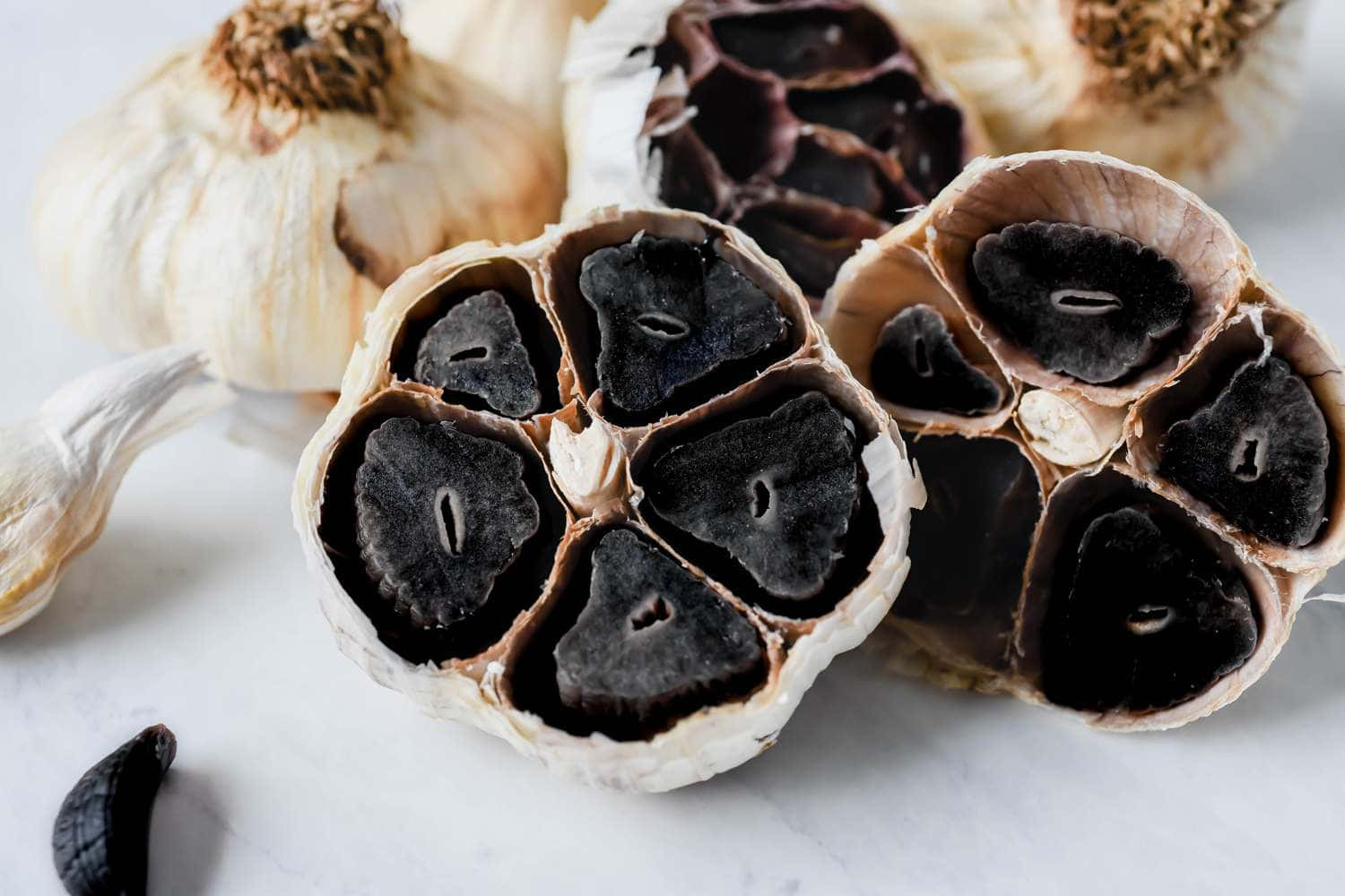 An aromatic and flavorful side of Black Garlic Wallpaper