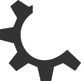 Black Gear Icon Silhouette PNG