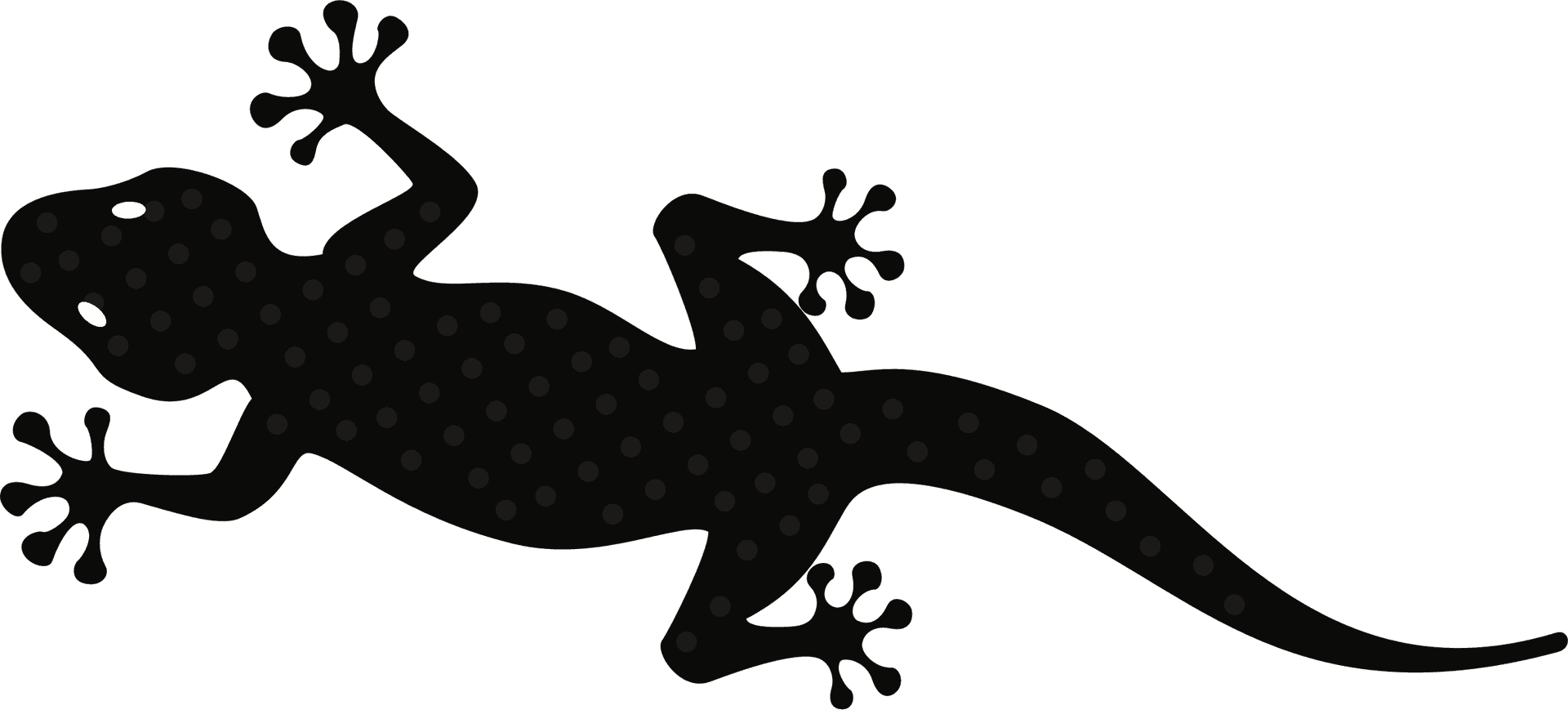 Black Gecko Silhouette PNG