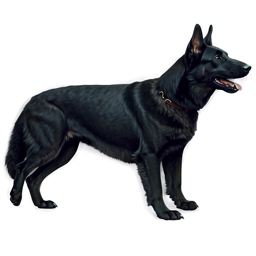 Black German Shepherd Png 3 PNG