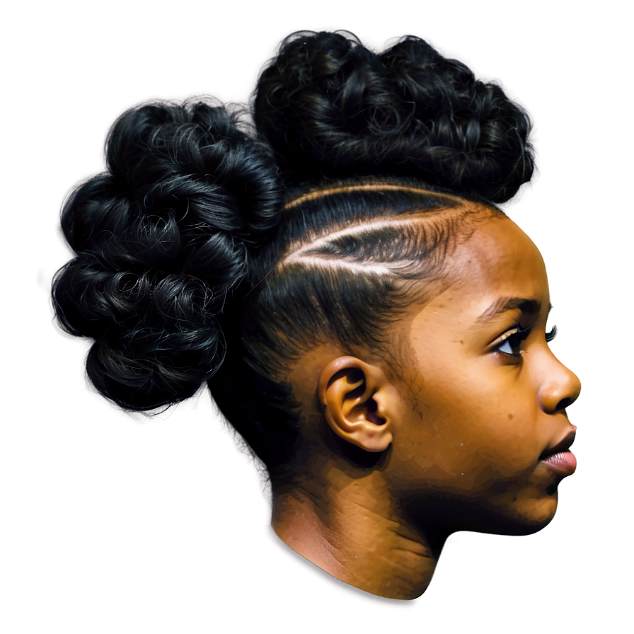 Black Girl Hair Png 06132024 PNG