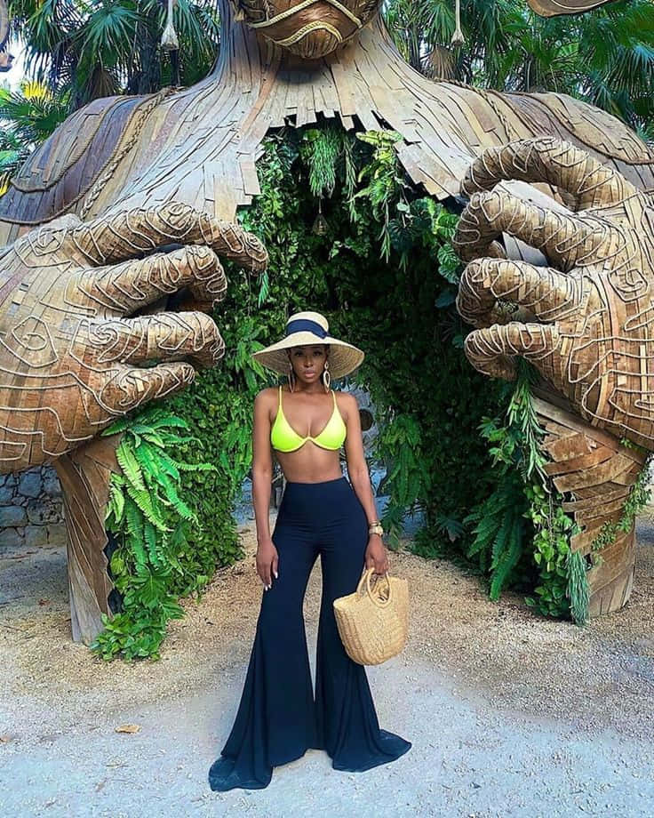 Black Girl Luxury_ Tropical Backdrop.jpg Wallpaper