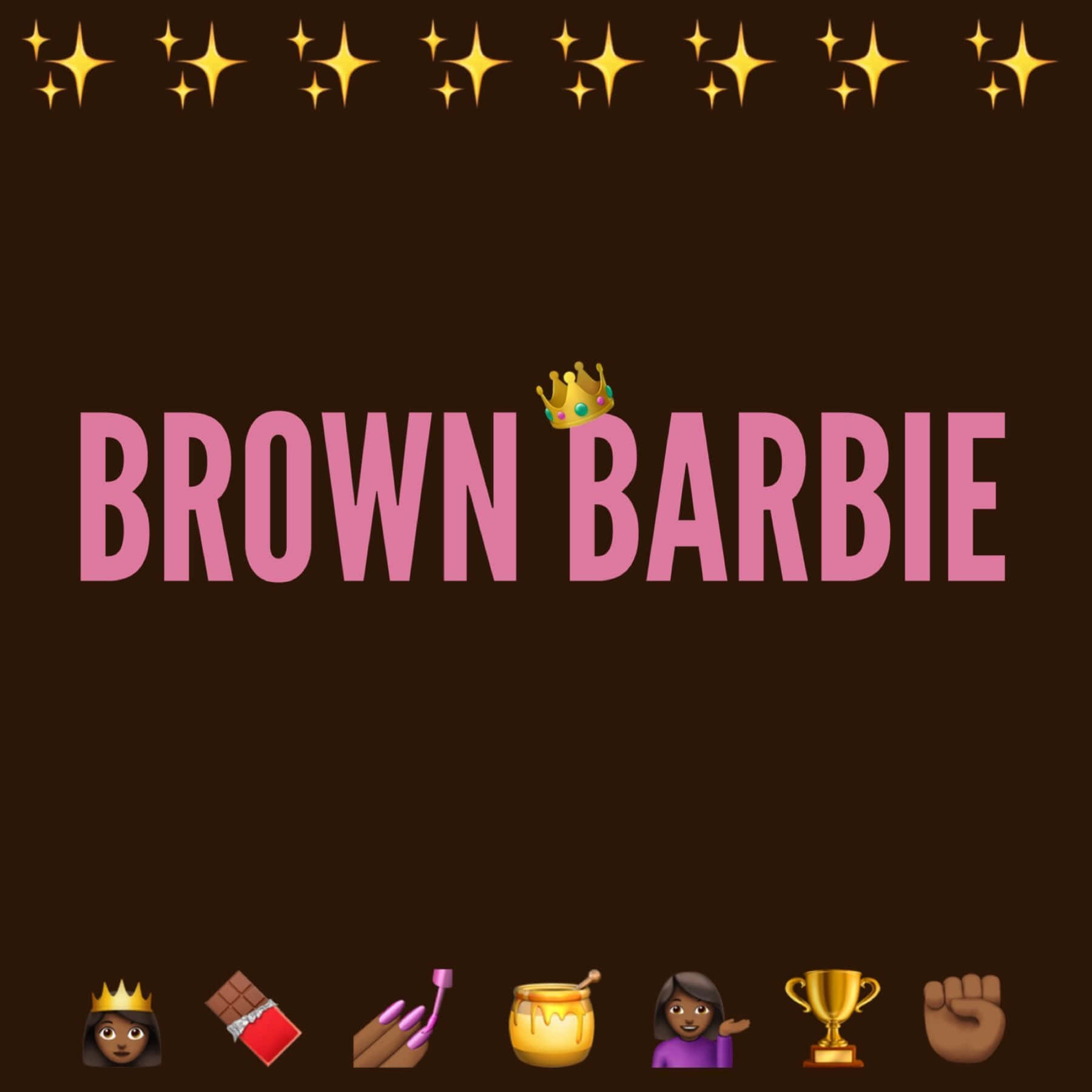 Brun Barbie - Emojier til emoji-appen - Wallpaper