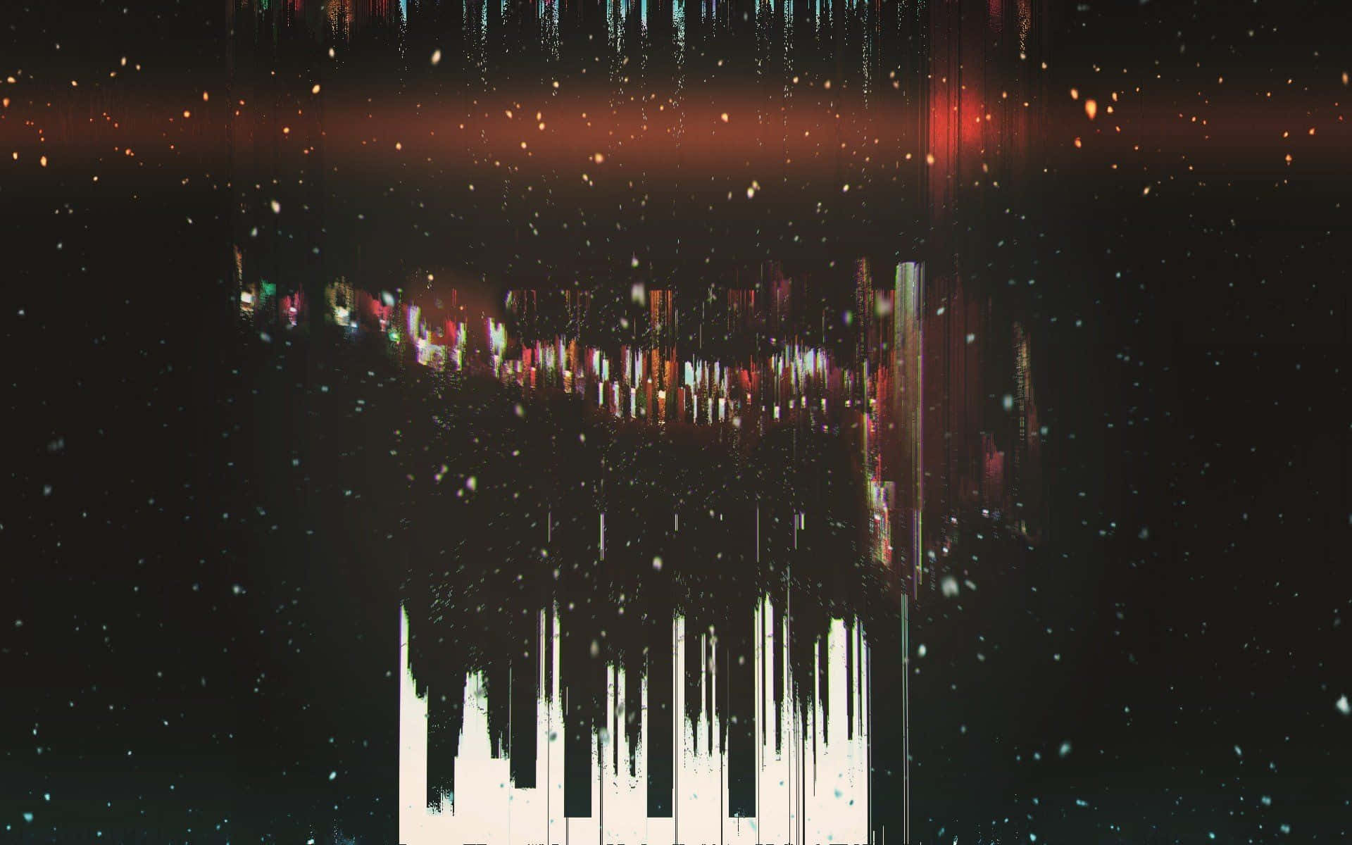 "Cool Lines and Shapes of Black Glitch" Wallpaper