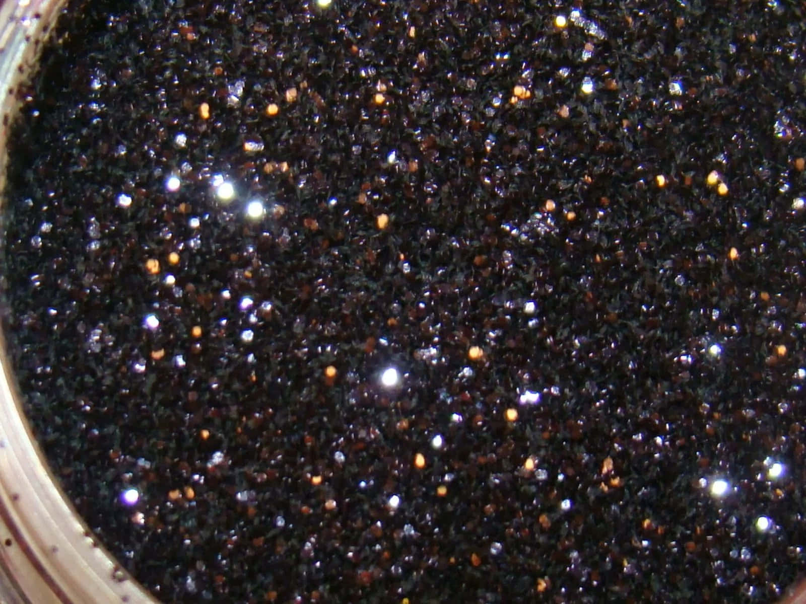 Black Glitter In Bowl Picture