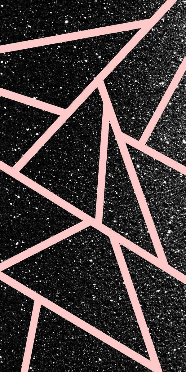 Black Glitter Pink Tapes Wallpaper