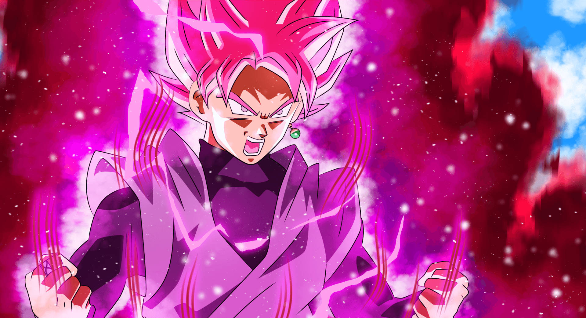 Black Goku pink hair battle damaged by THEDATAGRAPHICS on DeviantArt