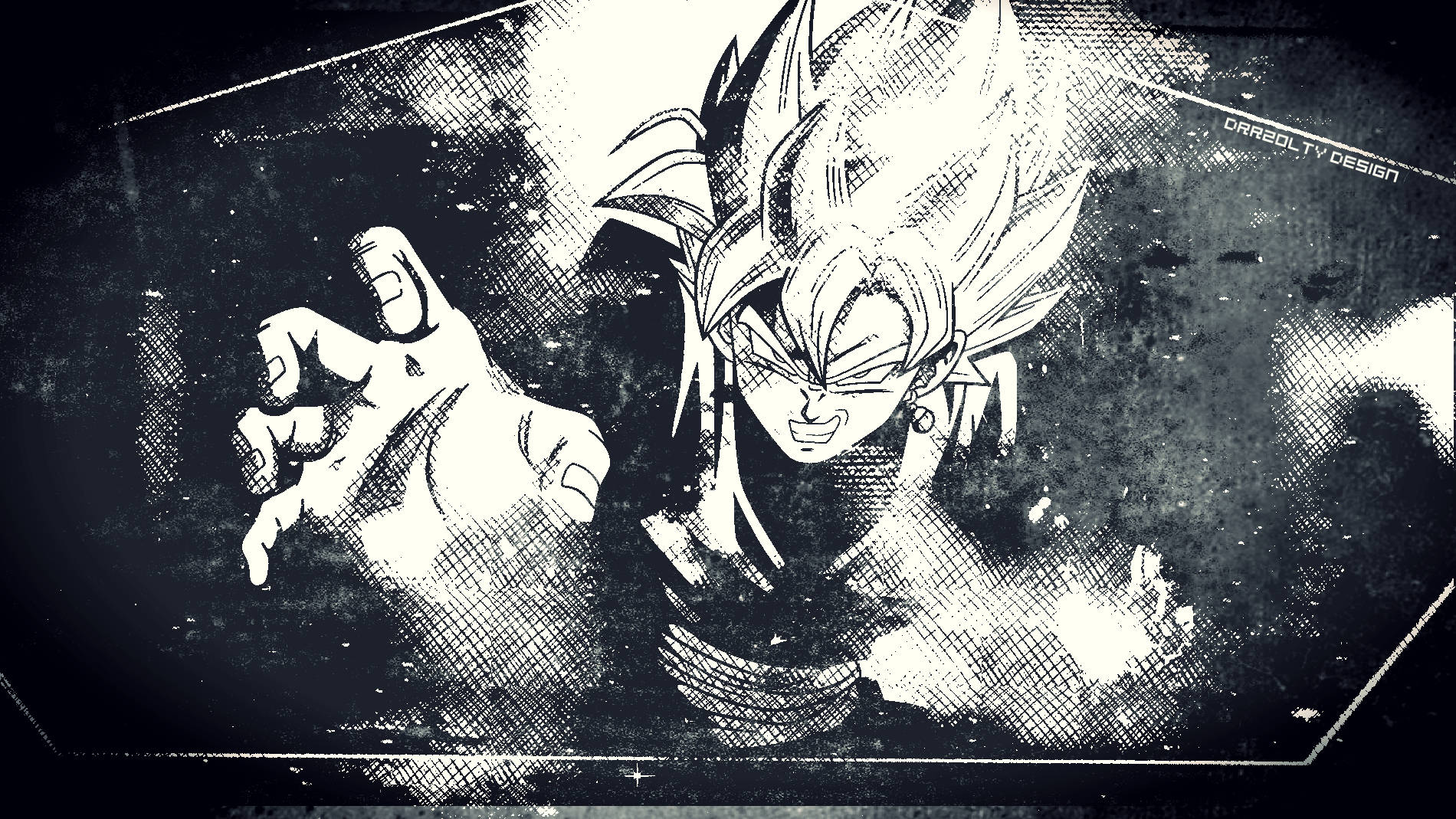 Ilustraciónminimalista De Black Goku Fondo de pantalla