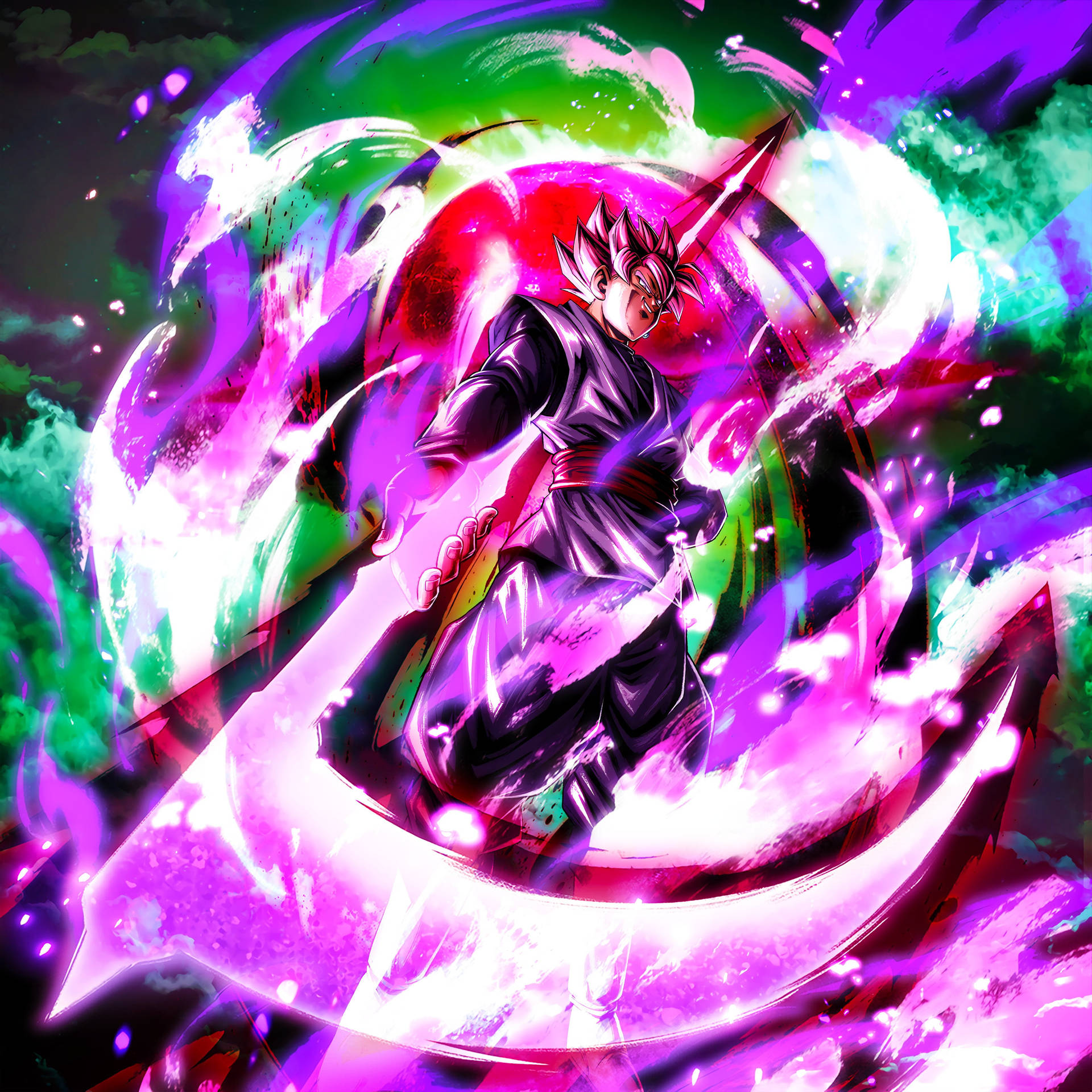 Black Goku Rose 4k Swinging His Scythe Wallpaper