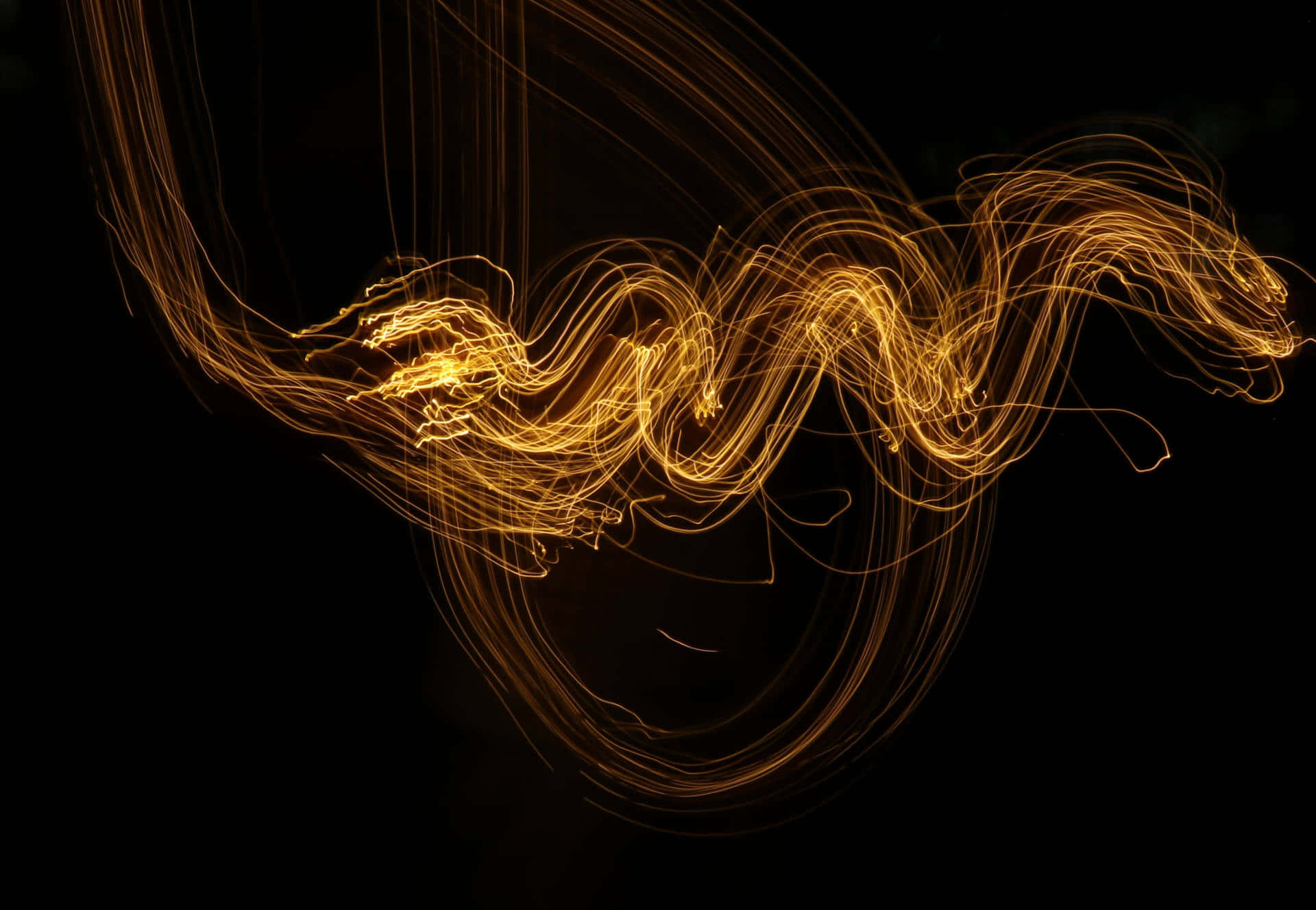 A Light Painting Of A Snake