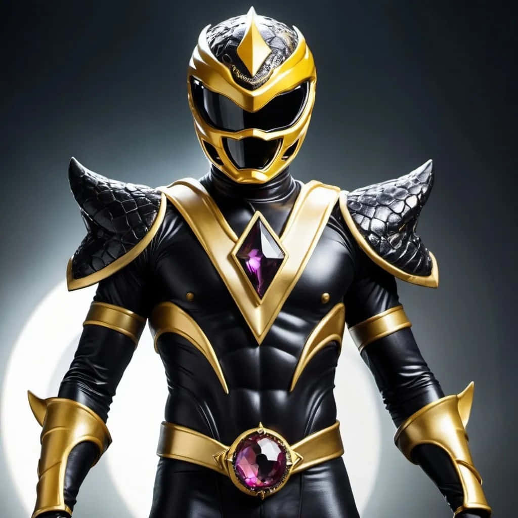 Black Gold Power Ranger Costume Wallpaper